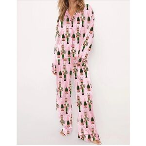 SheShow Pink Bucket Nutcracker Pajama Set Sz M